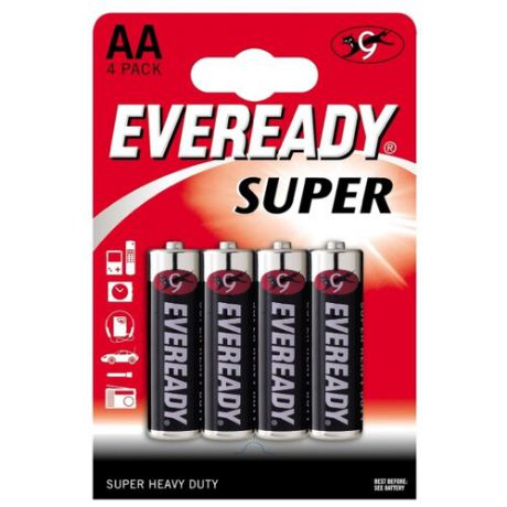 Батарейка EVEREADY Super Heavy Duty АА/R6 4 шт блистер