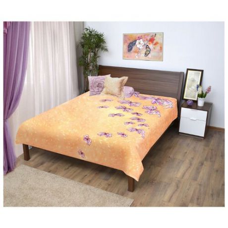 Плед Мягкий сон Veroni, 200 x 240 см (ПФ-200-02) оранжевый/фиолетовый