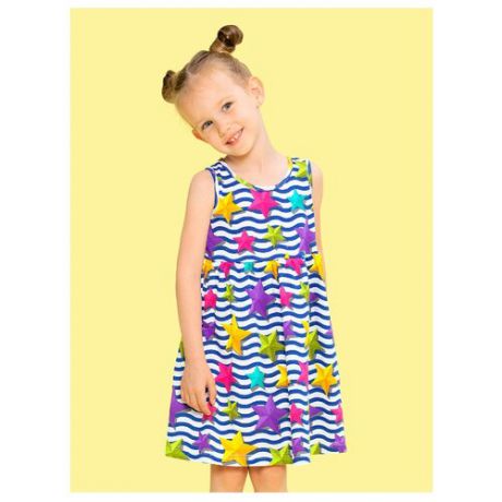 Платье Веселый Малыш размер 110, разноцветный