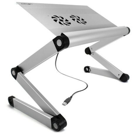 Стол для ноутбука CROWN MICRO CMLS-100, серебристый