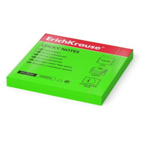 ErichKrause закладки Neon, 75х75 мм, 80 штук (7323/7335/7336/7337) зеленый