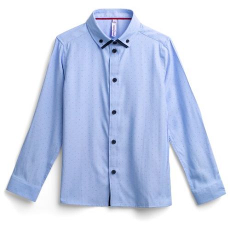 Рубашка playToday размер 164, голубой/темно-синий