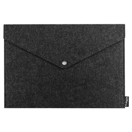 Plain Папка для бумаг, формат А4 на кнопке из фетра черный