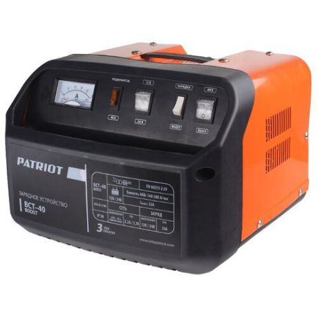 Зарядное устройство PATRIOT BCT-40 Boost черный/оранжевый
