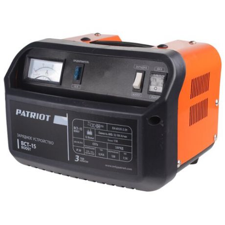 Зарядное устройство PATRIOT BCT-15 Boost черный/оранжевый