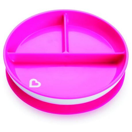 Тарелка Munchkin Stay Put Suction Plate (11213) розовый