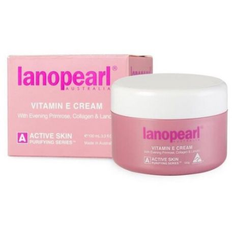 Lanopearl Vitamin E Cream Крем с маслом вечерней примулы, коллагеном и ланолином для лица, 100 г