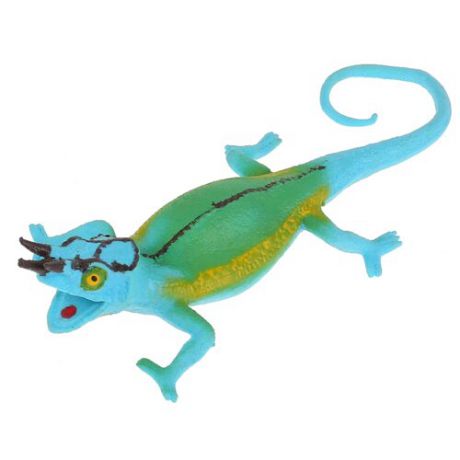 Игрушка-мялка Играем вместе Трехрогий хамелеон W6328-116Y голубой