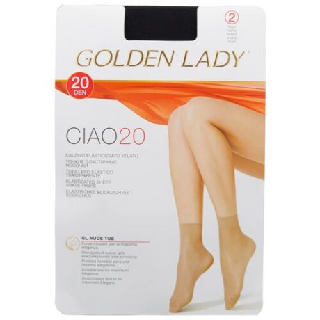 Капроновые носки Ciao 20 Den 2 пары Golden Lady, 0 (one size), nero