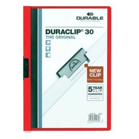 DURABLE Папка-скоросшиватель Duraclip А4, 30 листов красный