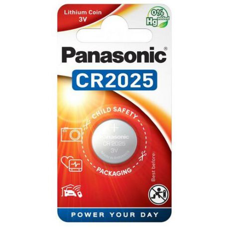 Батарейка Panasonic Lithium Coin CR2025 1 шт блистер