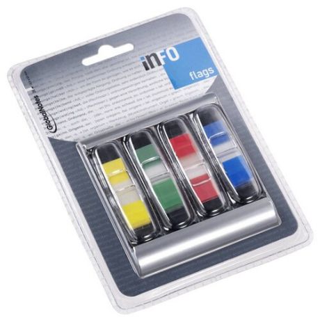 Global Notes блок-закладки с липким слоем 4 цвета по 36 л, 12,5х43 мм (773918) разноцветный