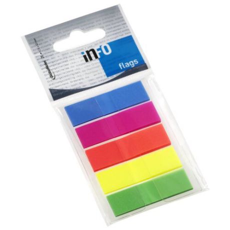 Global Notes блок-закладка с липким слоем 5 цветов по 26 л, 12,5х43 мм (772751) разноцветный