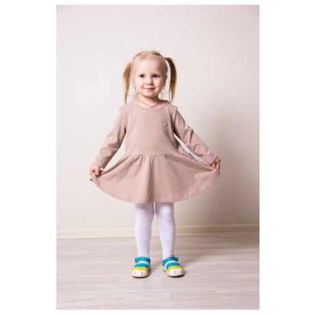 Платье Hippychick размер 4-5 лет, бежевый меланж