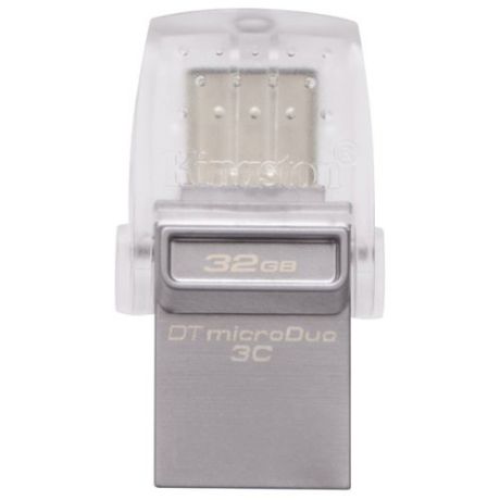 Флешка Kingston DataTraveler microDuo 3C 32GB серебристый