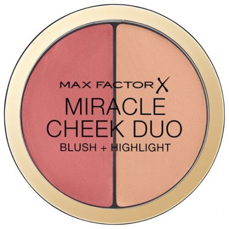 Max Factor Румяна и хайлайтер Miracle Cheek Duo 20 brown peach & champagne