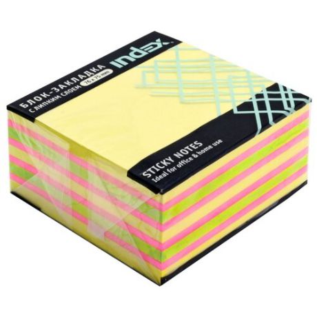 Index блок-закладка с липким слоем 76х75 мм, 400 листов (I433812/I433811) желтый пастельный