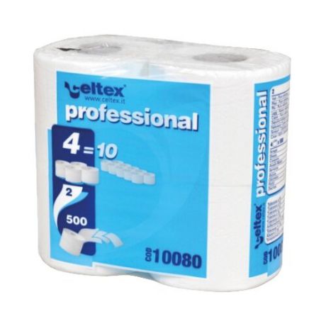 Туалетная бумага Celtex Professional Compact двухслойная белая, 4 рул.