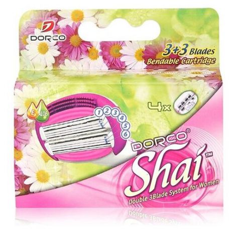 Dorco SHAI Sweetie Сменные лезвия упаковка из 4 шт