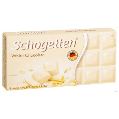 Шоколад Schogetten White белый порционный, 100 г