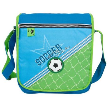 Школьная сумка ErichKrause Soccer (37222) голубой/салатовый