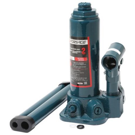 Домкрат бутылочный гидравлический Forsage F-T90204 с клапаном + рем. комплект (2 т) синий