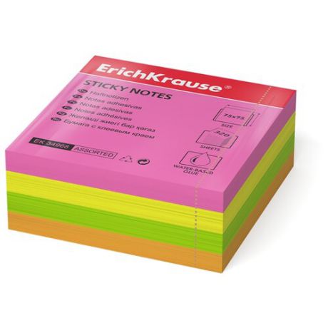 ErichKrause блок-кубик 75х75 мм, 320 штук (34968/34967) neon