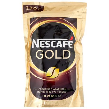 Кофе растворимый Nescafe Gold, пакет, 130 г
