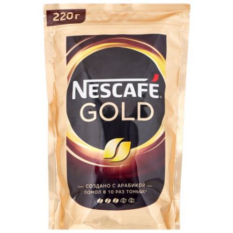 Кофе растворимый Nescafe Gold, пакет, 220 г