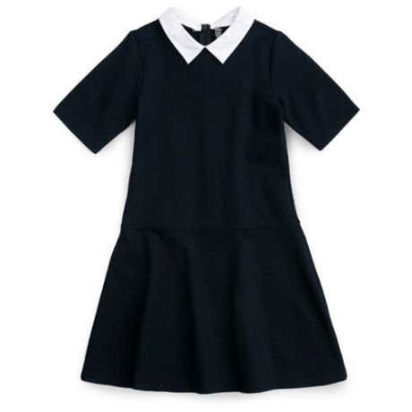 Платье playToday размер 152, темно-синий/белый