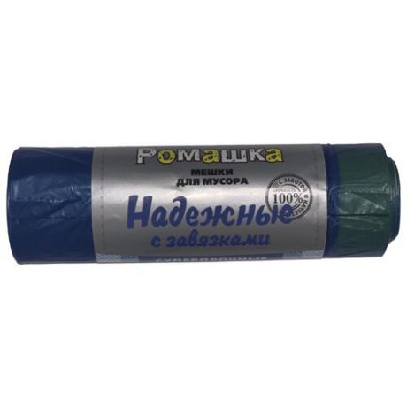 Мешки для мусора Ромашка Надежные ВЗ-3515 35 л (15 шт.) синий