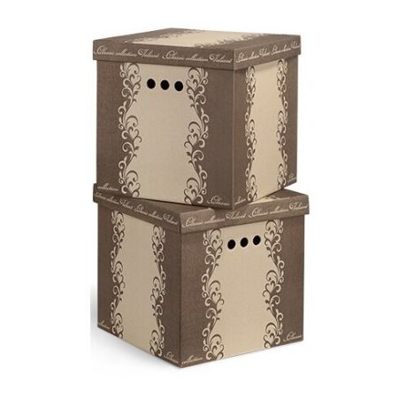 Valiant Набор короб картонный складной квадратный BCTN-2K бежевый/коричневый