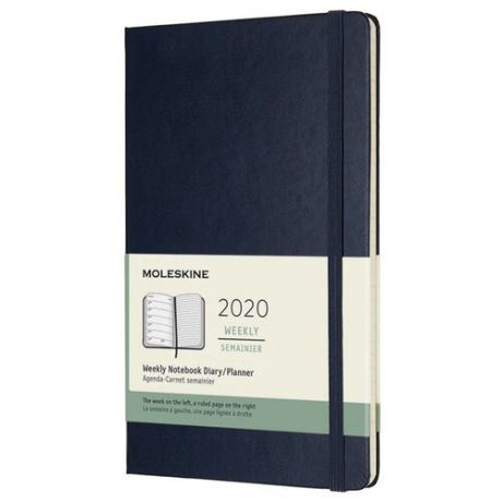 Еженедельник Moleskine Classic WKNT Large датированный на 2020 год, 72 листов, синий сапфир