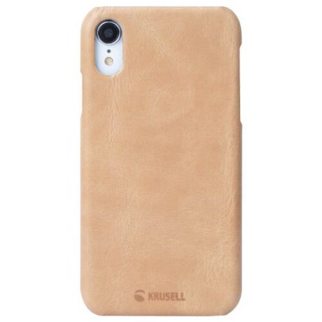 Чехол Krusell Sunne Cover для Apple iPhone Xr, кожаный бежевый