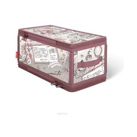 Valiant Кофр для хранения с застёжкой-молнией Romantic RM-ZIP-S розовый/белый