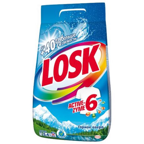 Стиральный порошок Losk Горное озеро (автомат) 5.4 кг пластиковый пакет