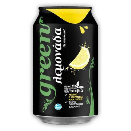 Газированный напиток Green Lemon, 0.33 л