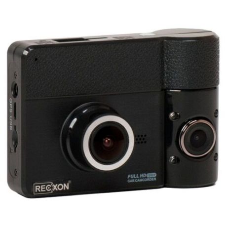 Видеорегистратор RECXON QX-2, 2 камеры, GPS, ГЛОНАСС черный