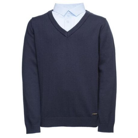 Пуловер playToday размер 122, темно-синий/голубой