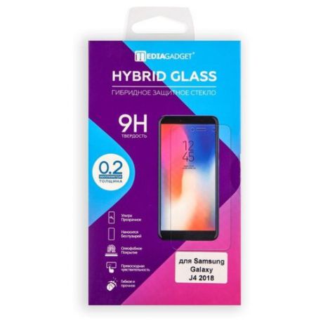 Защитное стекло Media Gadget Tempered Glass для Samsung Galaxy J4 (2018) прозрачный