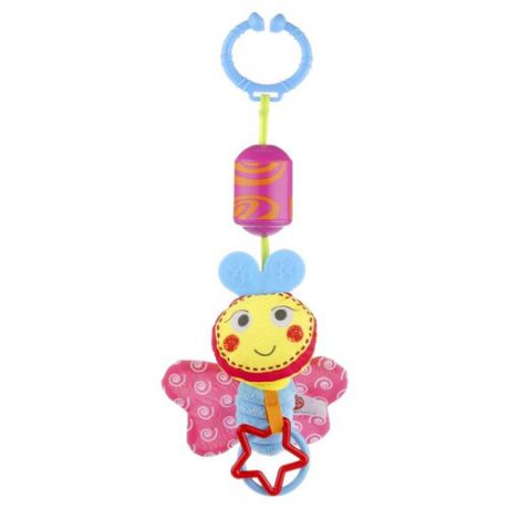 Подвесная игрушка Biba Toys Бабочка (GD151) розовый/голубой