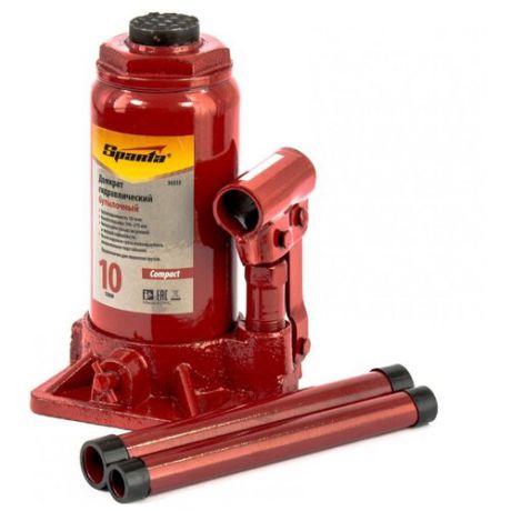 Домкрат бутылочный гидравлический Sparta Compact 50335 (10 т) красный