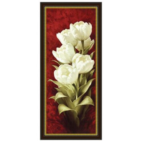 Репродукция Декарт Белые тюльпаны 20х50 см