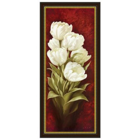 Репродукция Декарт Белые тюльпаны 2 20х50 см