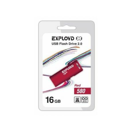 Флешка EXPLOYD 580 16GB red