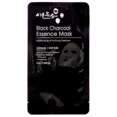 Aepwoom тканевая маска с черным углем, 25 мл
