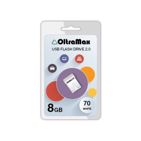 Флешка OltraMax 70 8GB white
