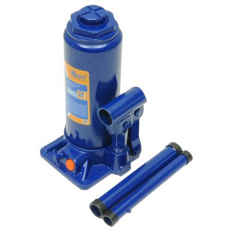 Домкрат бутылочный гидравлический KRAFT КТ 800017 (8 т) синий