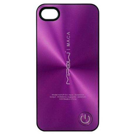 Чехол-аккумулятор MIPOW MACA Color Power Case SP103A для Apple iPhone 4/iPhone 4S purple