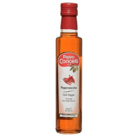 Pietro Coricelli Масло оливковое Extra Virgin Peperoncino, стеклянная бутылка 0.25 л